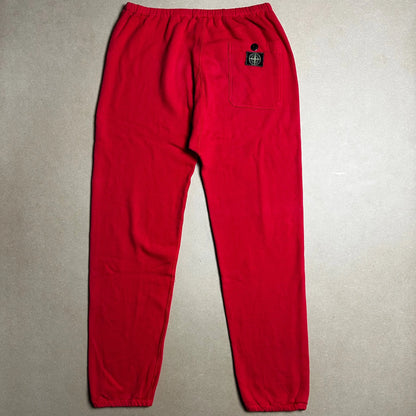 S/S 1986 Scarlet Red Square Patch Joggers