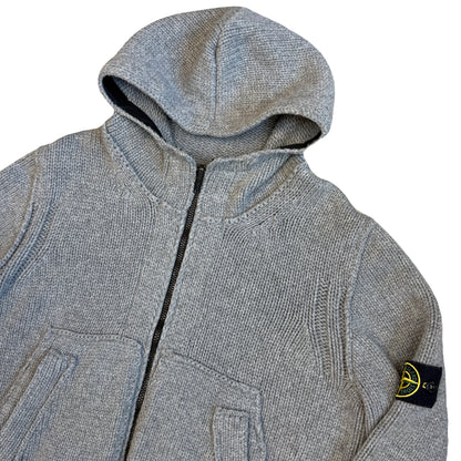 Stone Island AW/08 Heavy Knit Hoodie In Grey (M) | Medium, Grey