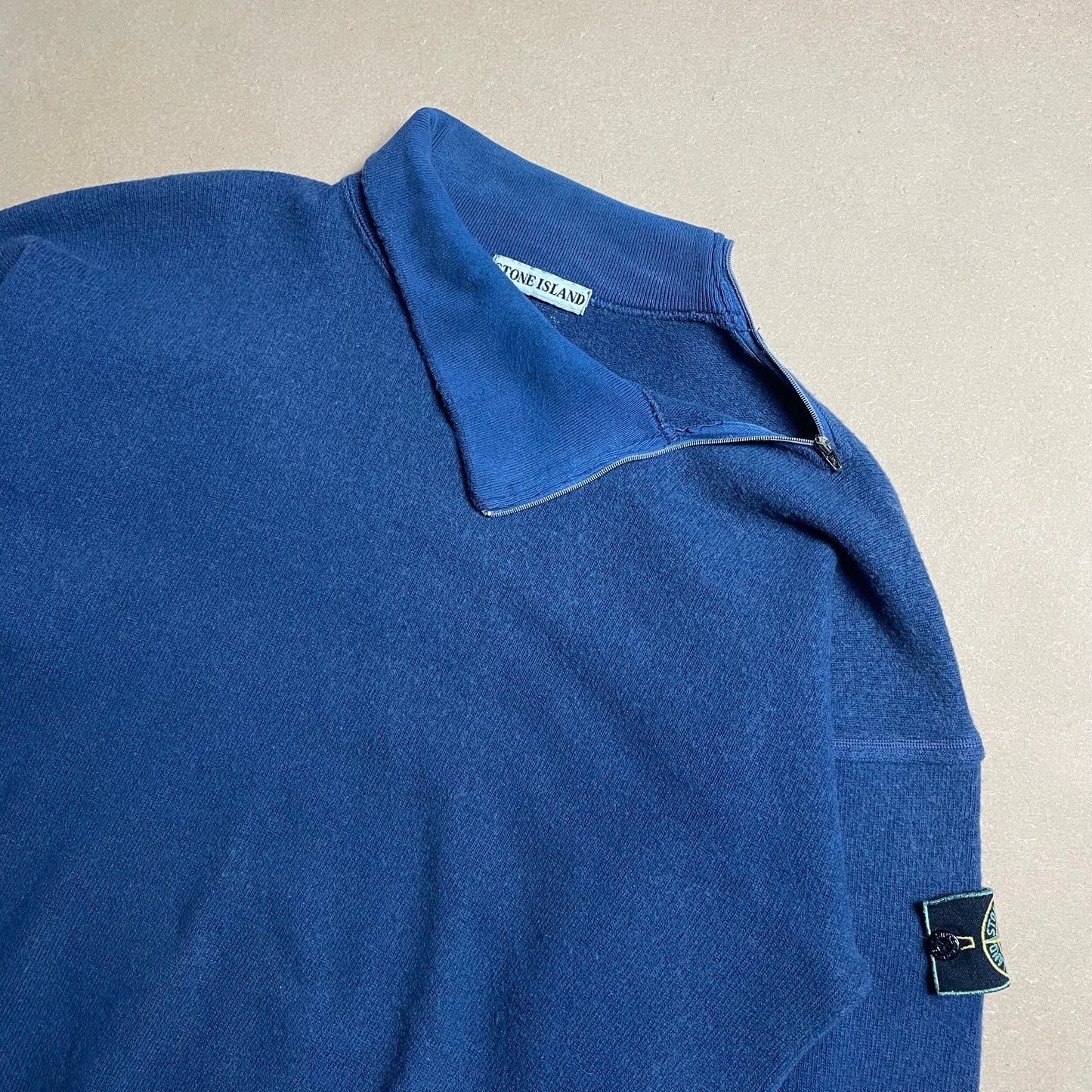 A/W 1988 Indigo Blue Side Zip Turtle Neck Pullover Fleece