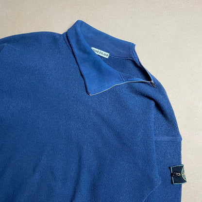 A/W 1988 Indigo Blue Side Zip Turtle Neck Pullover Fleece