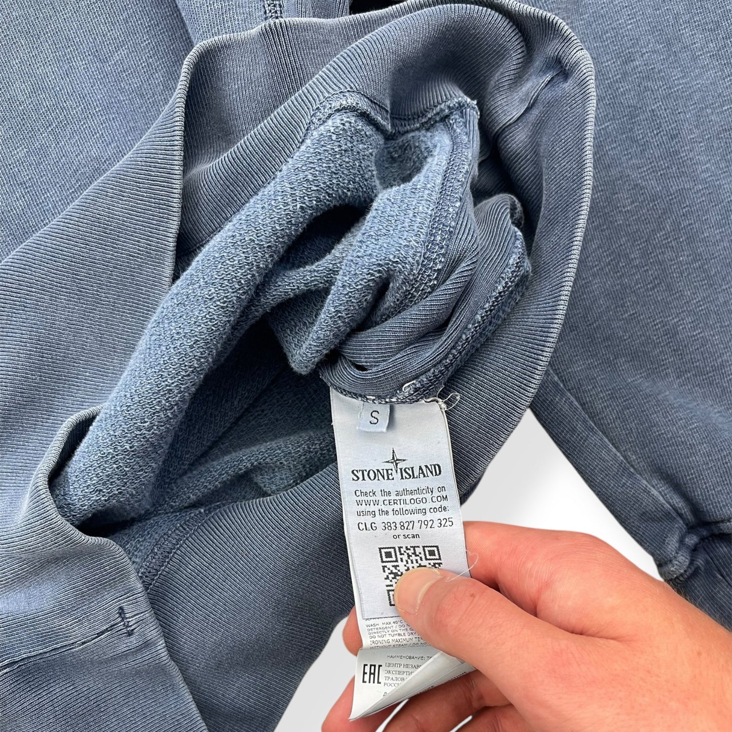 Stone Island Faded Compass Sweatshirt (S) | Default Title, Blue