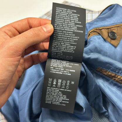 Prada SS17 Lined Cotton Checkered Bomber Jacket - IT46 (S) | Small, Blue
