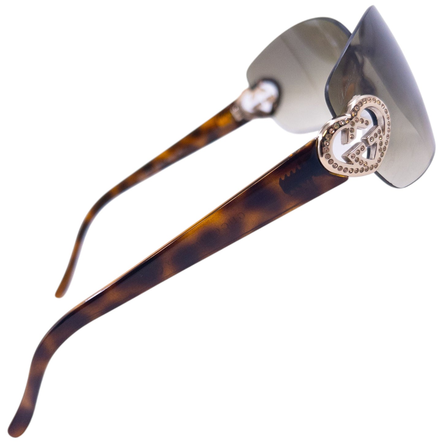 Vintage Gucci Heart Tortoise Shell Sunglasses