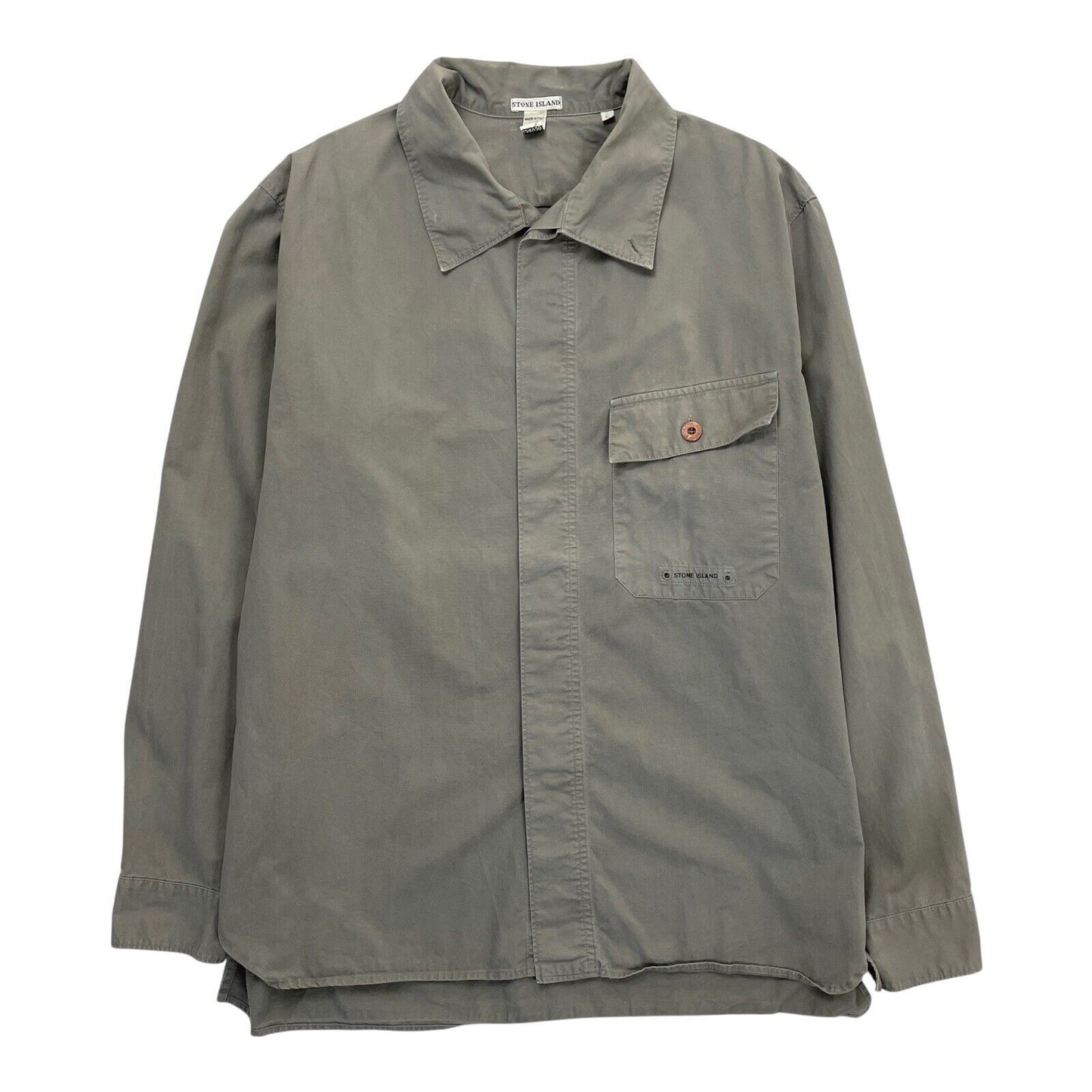 Vintage Stone Island Shirt, Size Large | Stone island, Grey