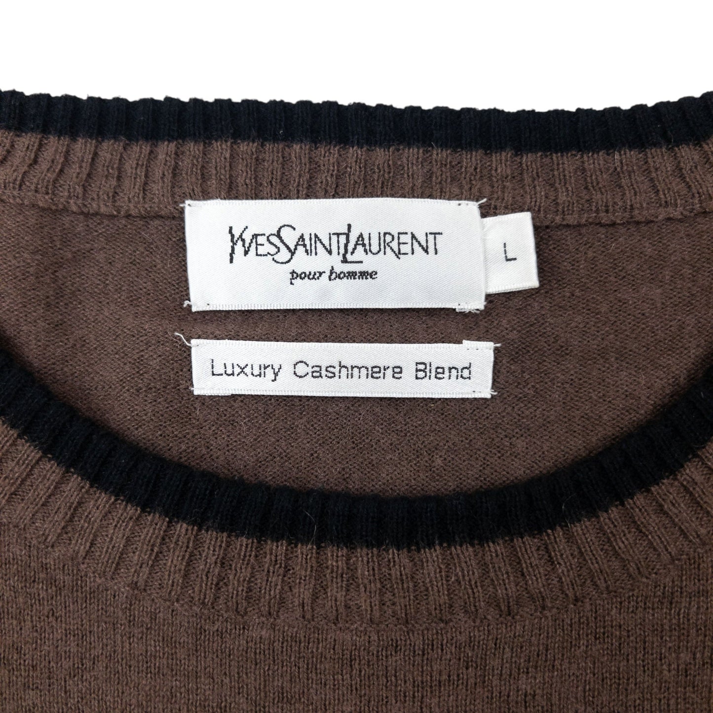 Vintage 2000s YSL Yves Saint Laurent Cashmere Jumper Size XL | XL, Multicoloured
