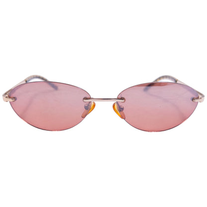 Vintage 2000s Burberry Nova Check Rimless Sunglasses | O/S, Gold