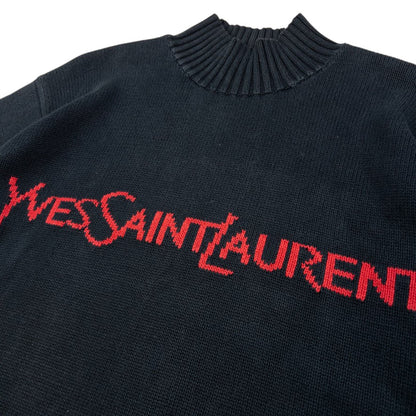 Vintage YSL Yves Saint Laurent Turtleneck Knit Jumper Size L