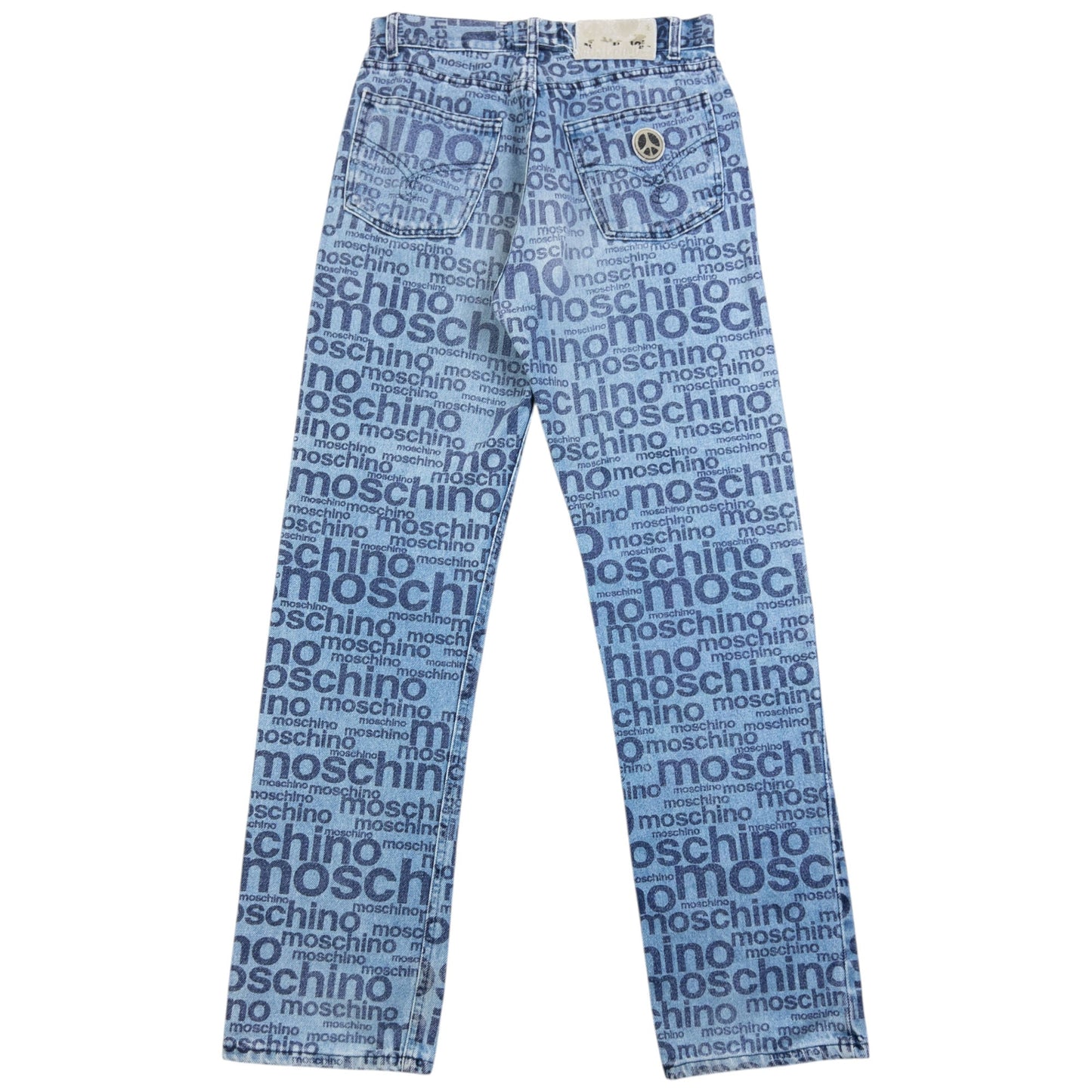 Vintage 2000s Moschino Jeans Monogram Denim Jeans Size W28 | W28, Blue