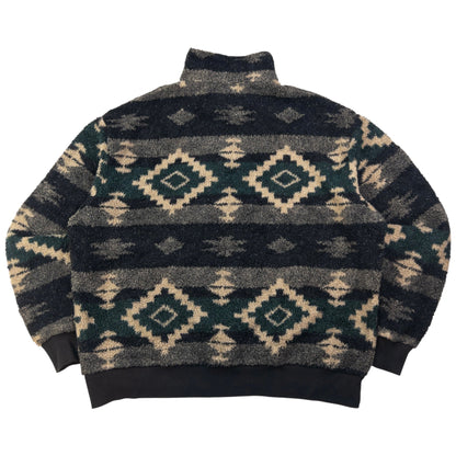 Vintage Polo Ralph Lauren Aztec Fleece Q Zip Sweatshirt Size XL
