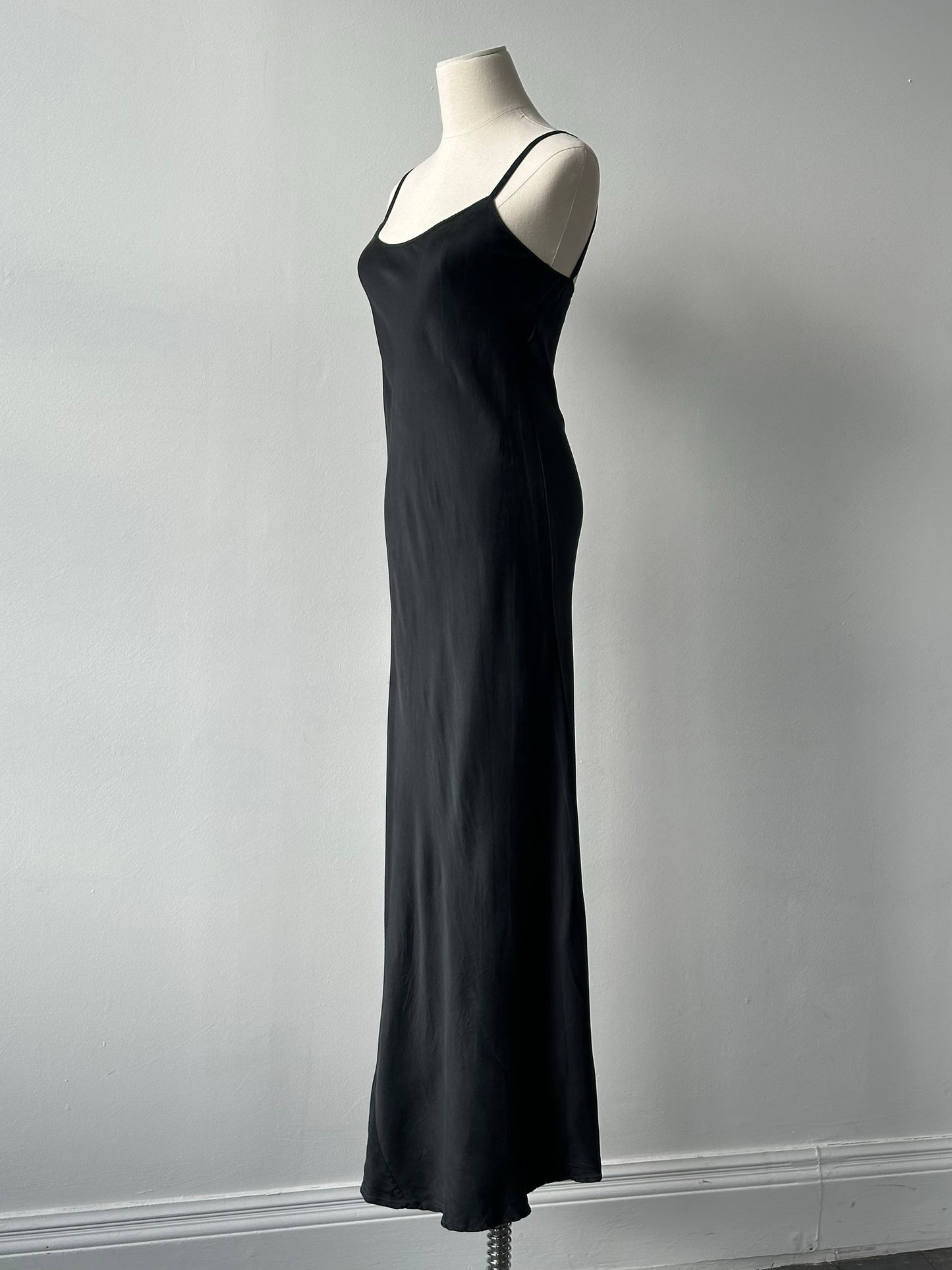 Vintage 1990s Pure Silk Floor Length Slip Dress - S