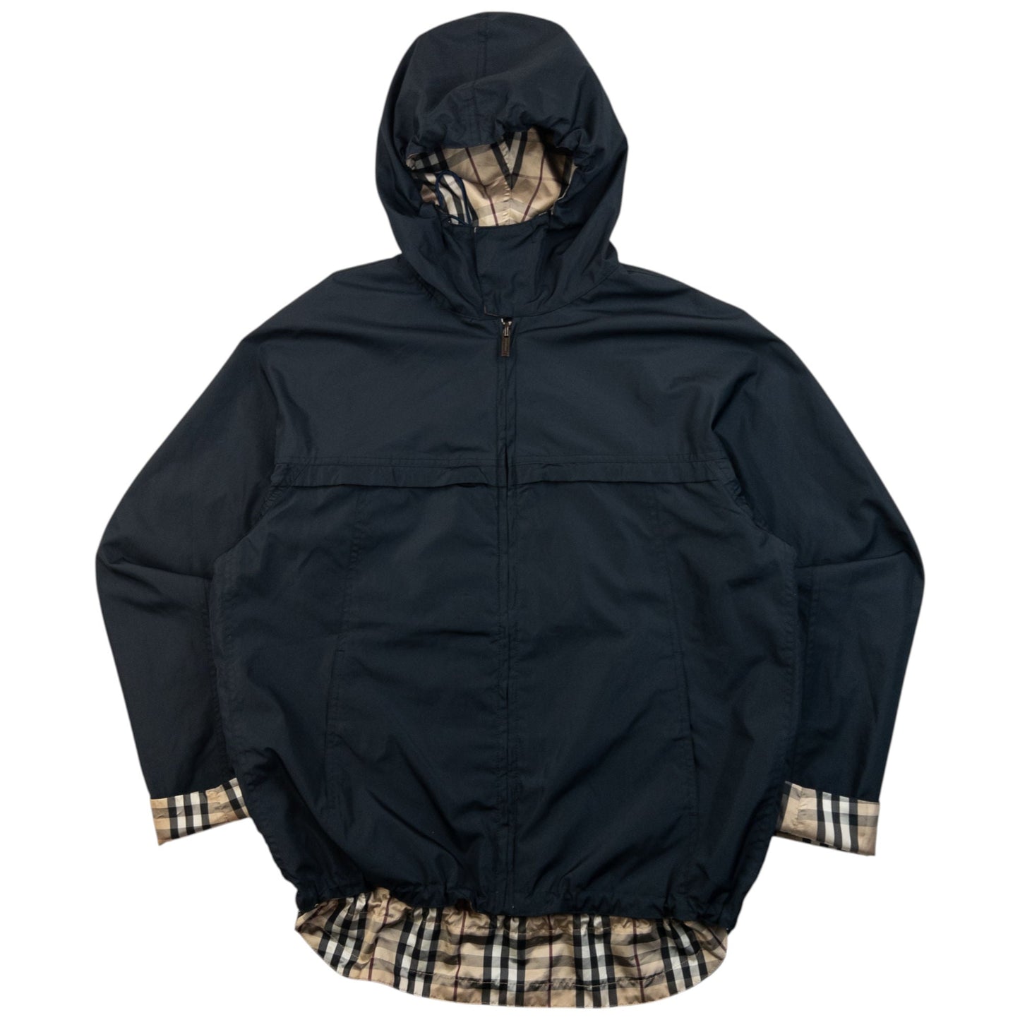 Vintage 2000s Burberry Nova Check Reversible Packable Jacket Size M | Medium, Beige, Navy