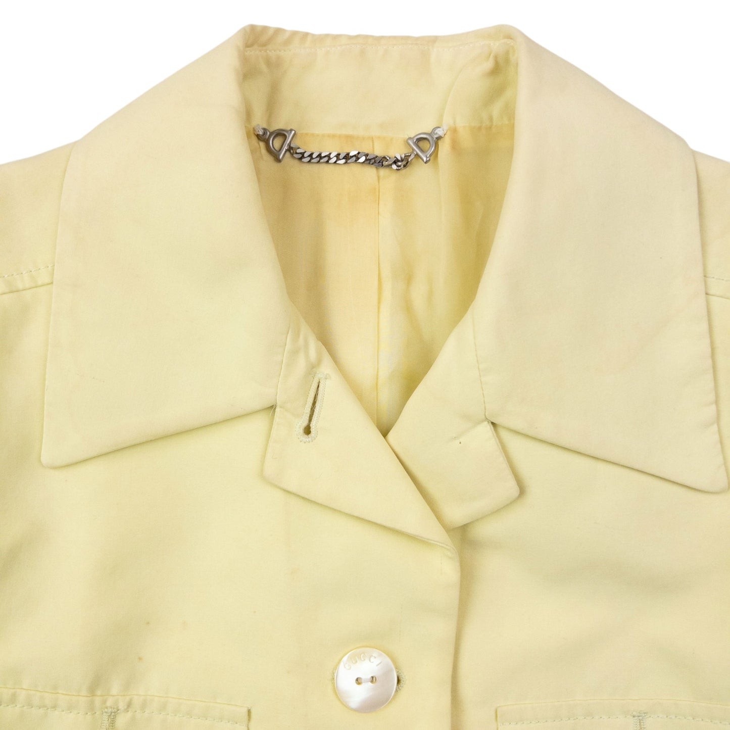 Vintage 90s Gucci By Tom Ford Cropped Blazer Jacket Womens Size S | Small, Yellow