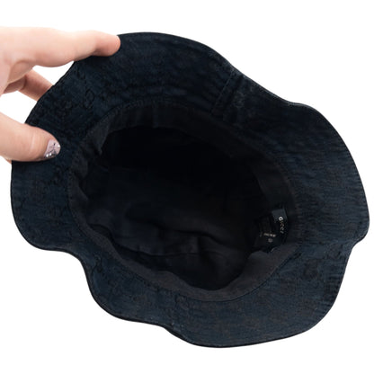 Vintage 2000s Gucci Monogram Bucket Hat Size XS | O/S, Black