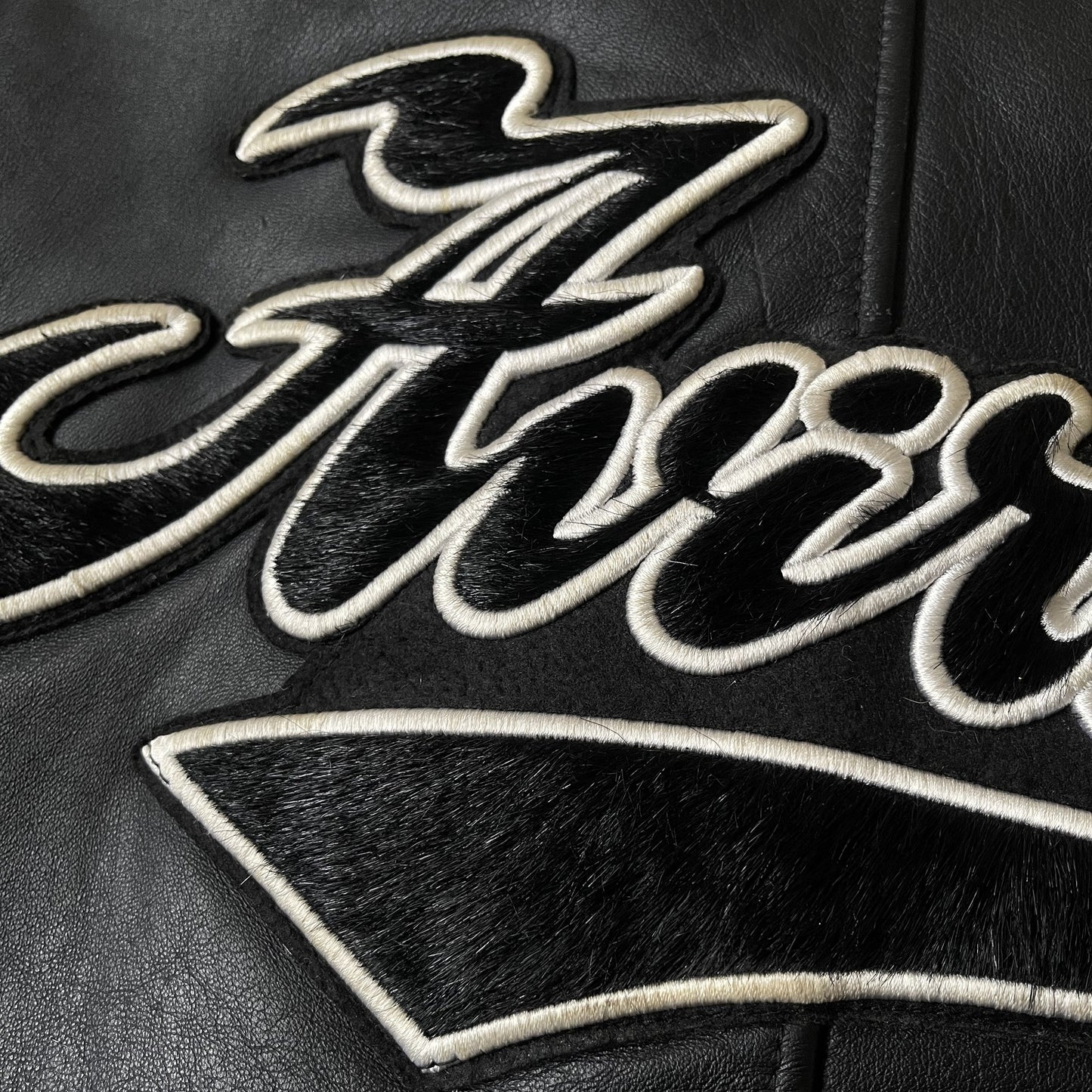 Avirex Spell Out Leather Varsity Jacket - M | Medium, Red