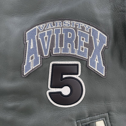 Avirex Wildbears Leather Varsity Jacket - M