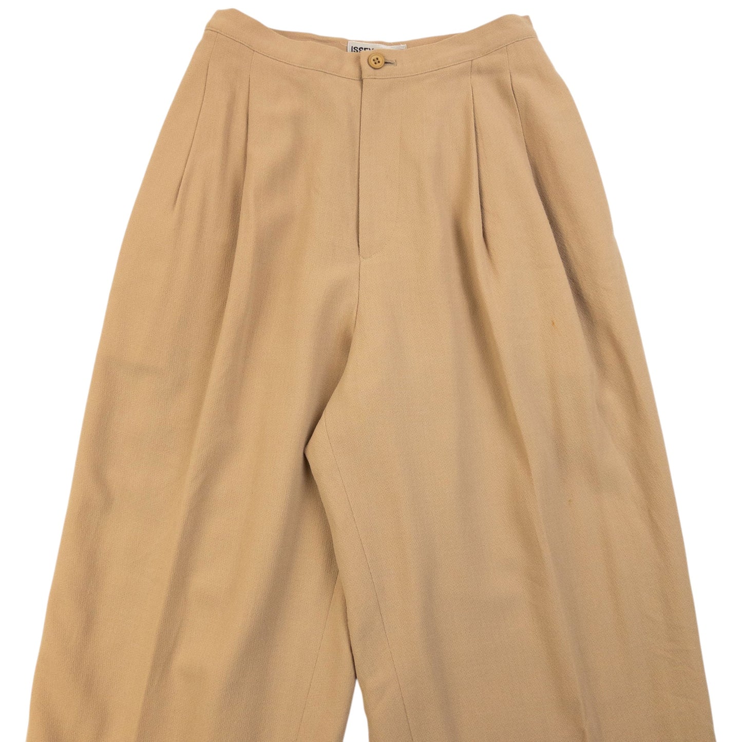Vintage 90s Issey Miyake Pleated Trousers Size W24 | W24, Beige