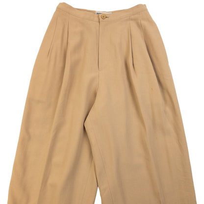 Vintage 90s Issey Miyake Pleated Trousers Size W24 | W24, Beige