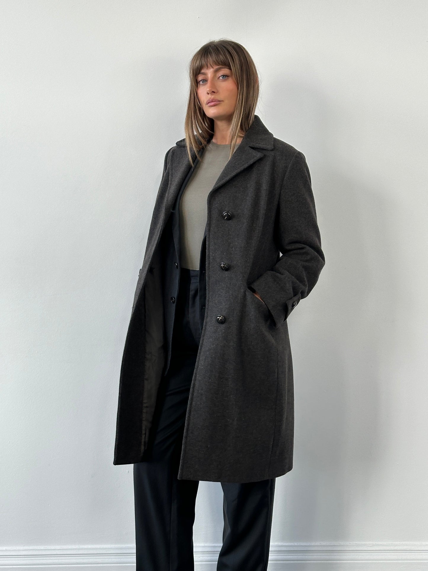 Marella 2000s Wool Single Breasted Coat - M