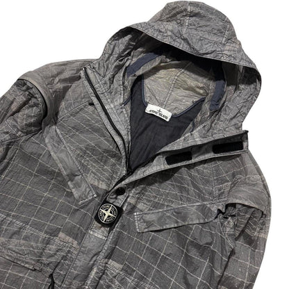 Stone Island Reflective Grid Lamy-TC Jacket | Medium, Grey