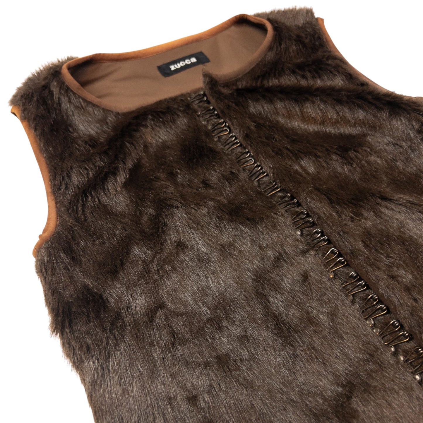 Vintage Cabane De Zucca By Issey Miyake Fur Gilet Womens Size M