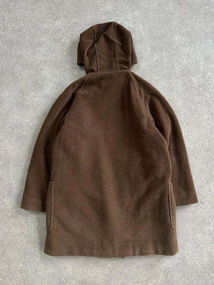 Max Mara Weekend 2000s Wool Hooded Double Breasted Coat - M