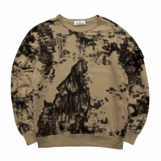 Stone Island Earth Mapping Pullover | Medium, Beige