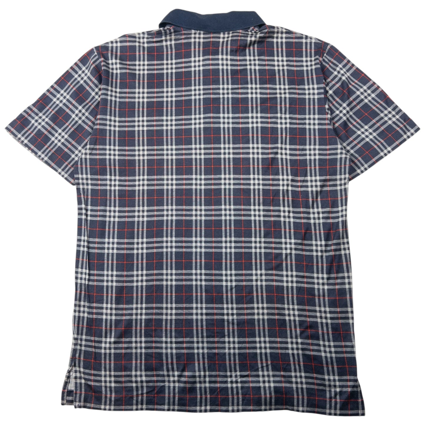 Vintage 90s Burberry Nova Check Polo Shirt Size S | Small, Navy