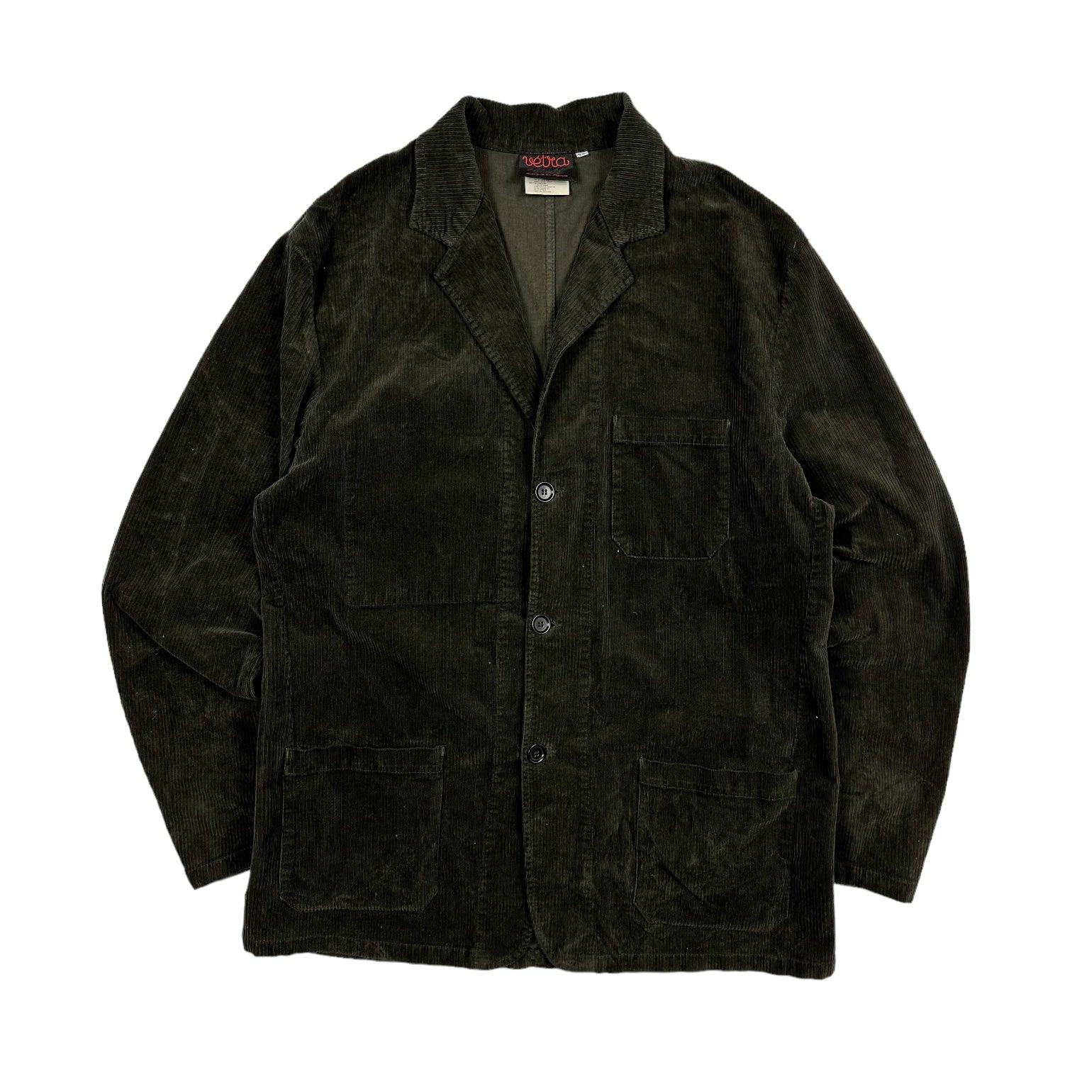 Vetra Olive Green Corduroy Blazer Jacket - Known Source