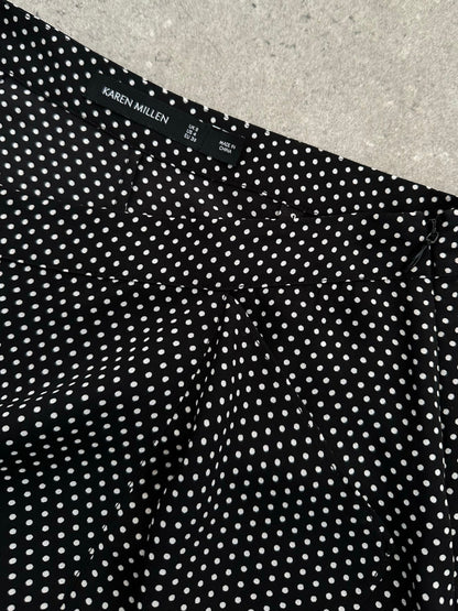 Vintage 2000s Polka Dot Ruffle Midi Skirt - W26