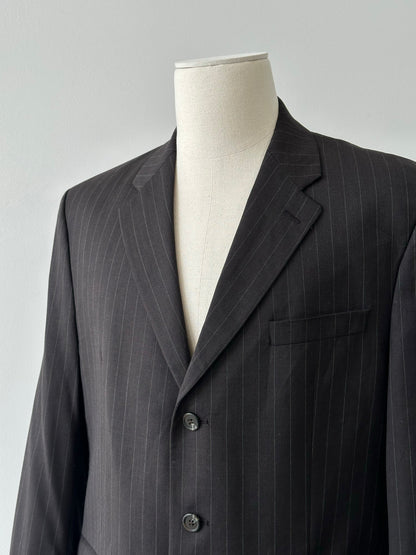 Ralph Lauren 1990s Pure Wool Striped Blazer - 44R