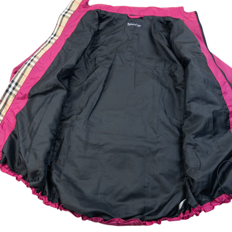 Vintage 90s Burberry Golf Packable Jacket Size M | Medium, Pink