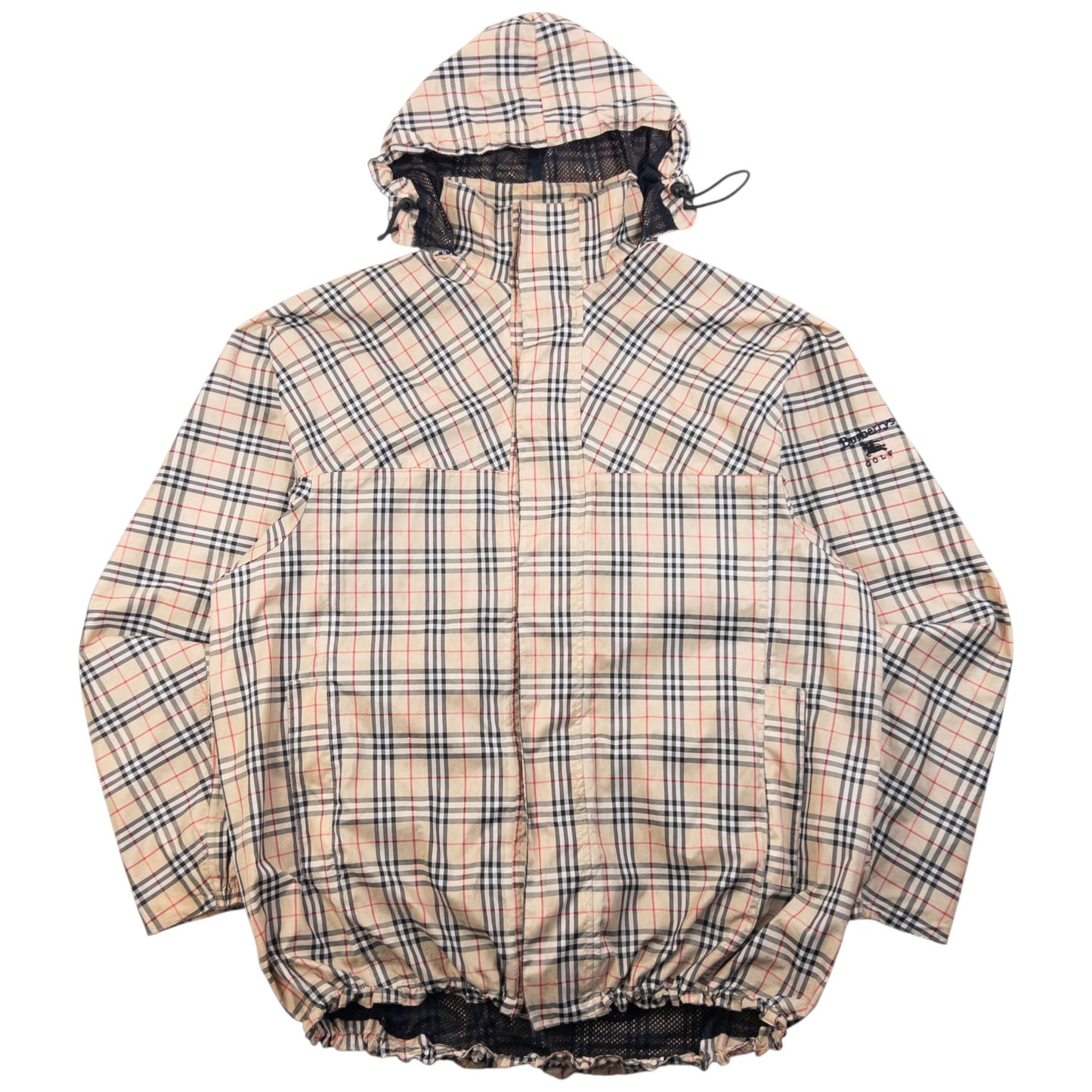 Vintage 90s Burberry Golf Nova Check Packable Jacket Size XL | XL, Multicoloured