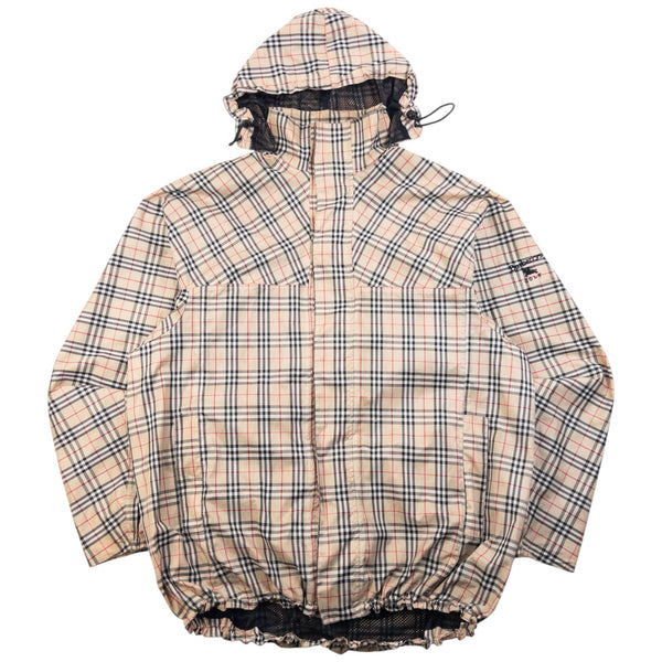 Vintage 90s Burberry Golf Nova Check Packable Jacket Size XL | XL