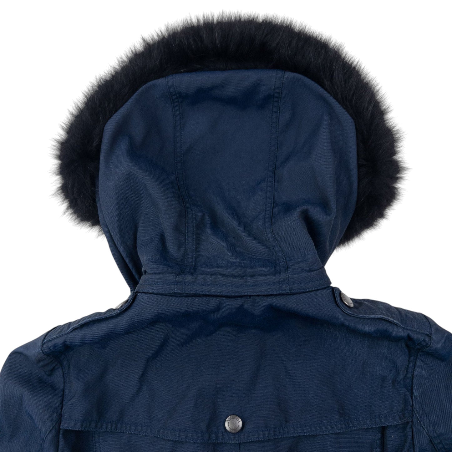 Vintage Burberry Brit Fur Hood Jacket Womens Size M | Medium, Multicoloured
