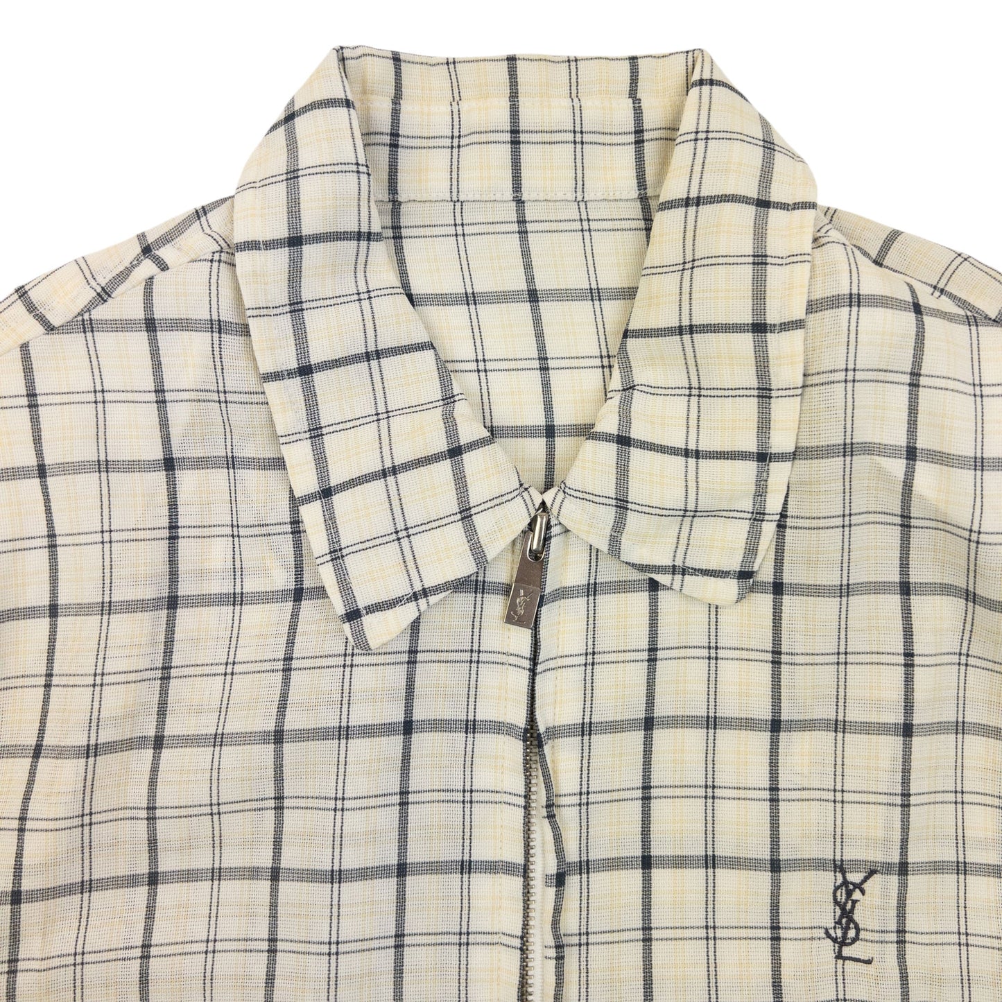Vintage 90S YSL Yves Saint Laurent Checkered Harrington Jacket Size XS | XS, Multicoloured