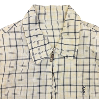 Vintage 90S YSL Yves Saint Laurent Checkered Harrington Jacket Size XS | XS, Multicoloured