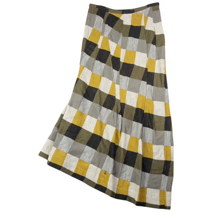 Vintage Yohji Yamamoto Asymmetric Checkered Skirt Womens Size W28