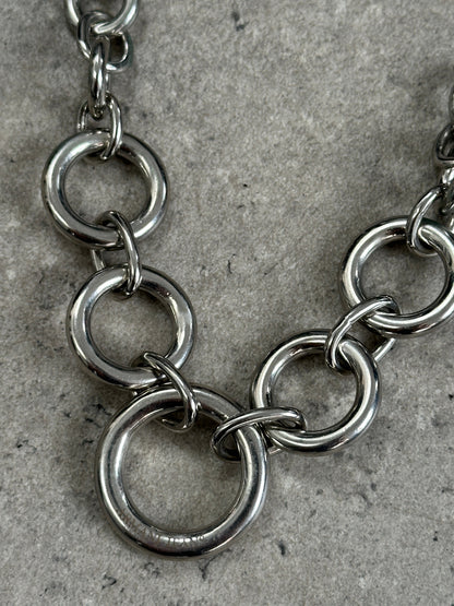 Armani Jeans 2000s Chain Link Logo Necklace