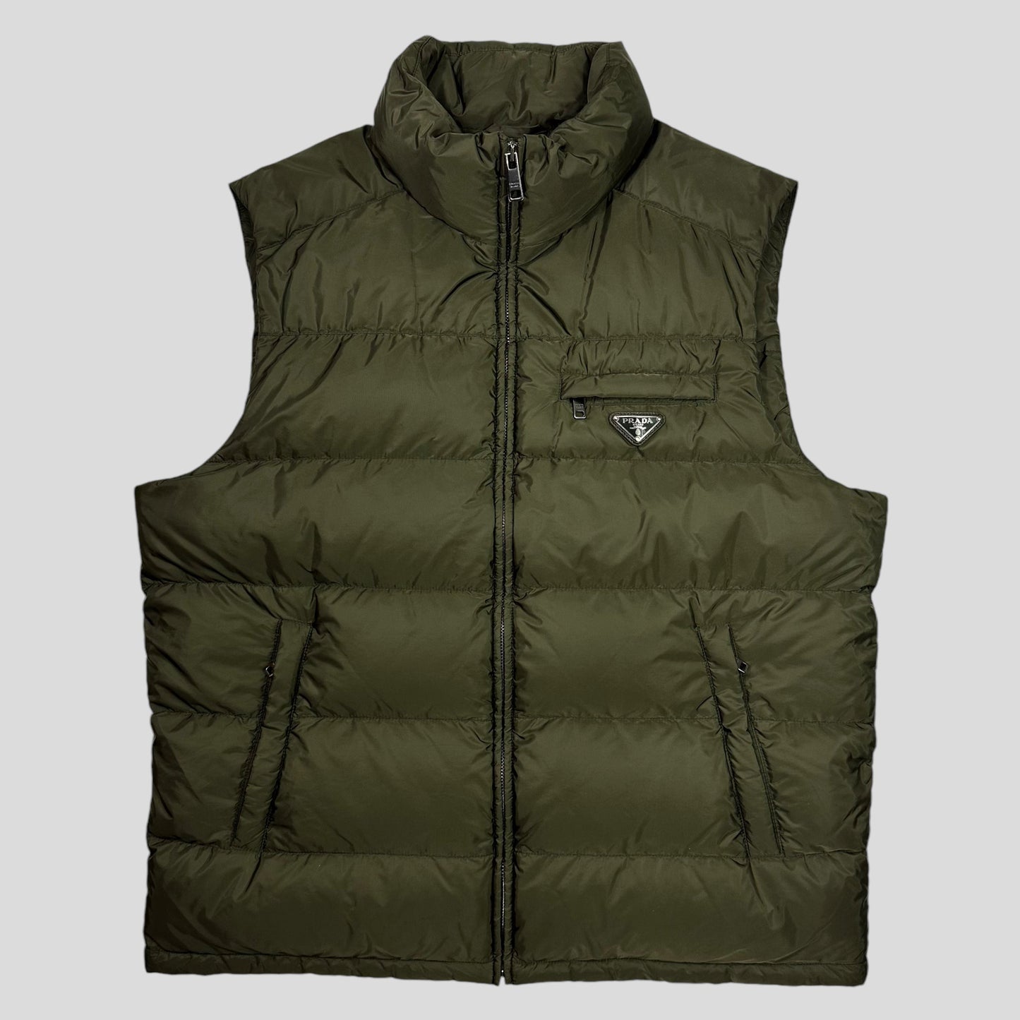 Prada Milano 2015 Nylon Goose Down Puffer Gilet - IT56