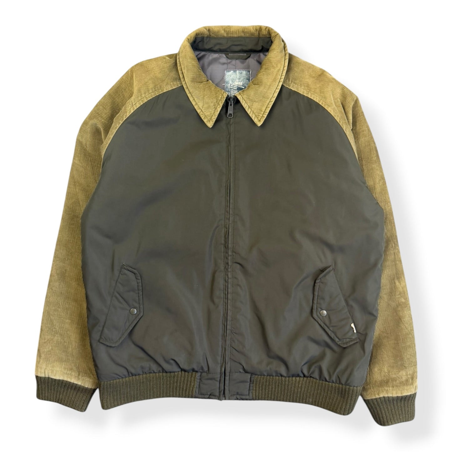 2000's Stussy Corduroy/Nylon Panelled Jacket (M) | Medium, Green