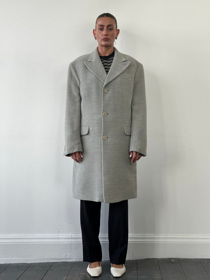 Gianfranco Ferre 1990s Wool Single Breasted Coat - L