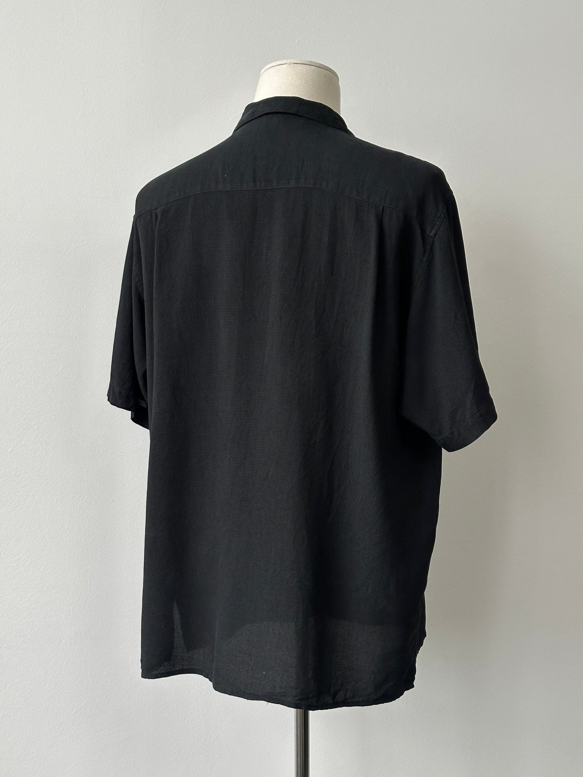 Vintage 1990s Pure Silk Short Sleeve Shirt - L