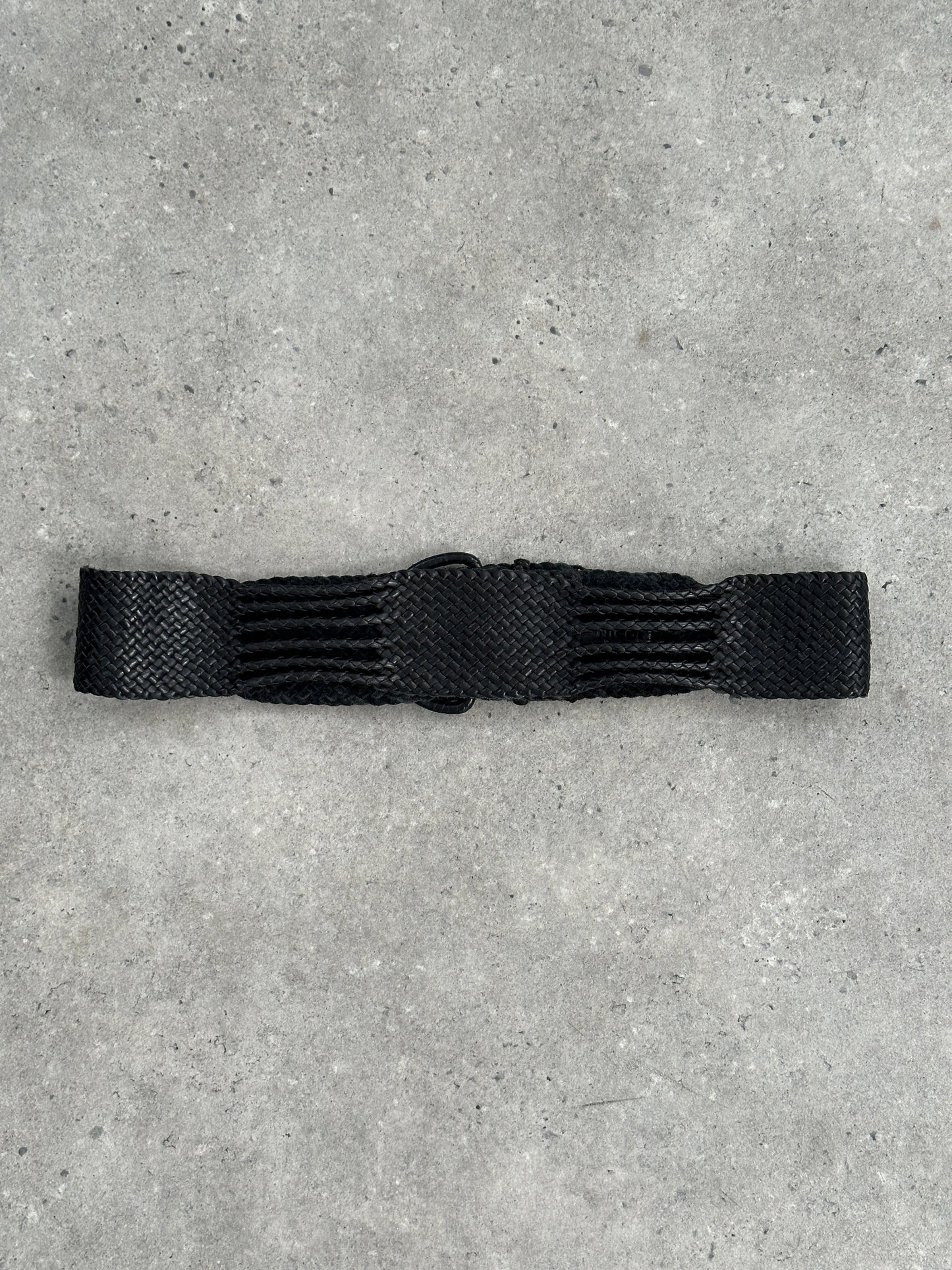 Nicole Farhi 1990s Woven Leather Chunky Belt - One size