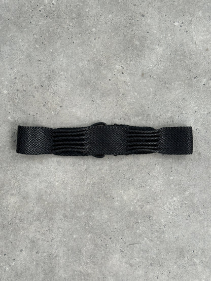 Nicole Farhi 1990s Woven Leather Chunky Belt - One size