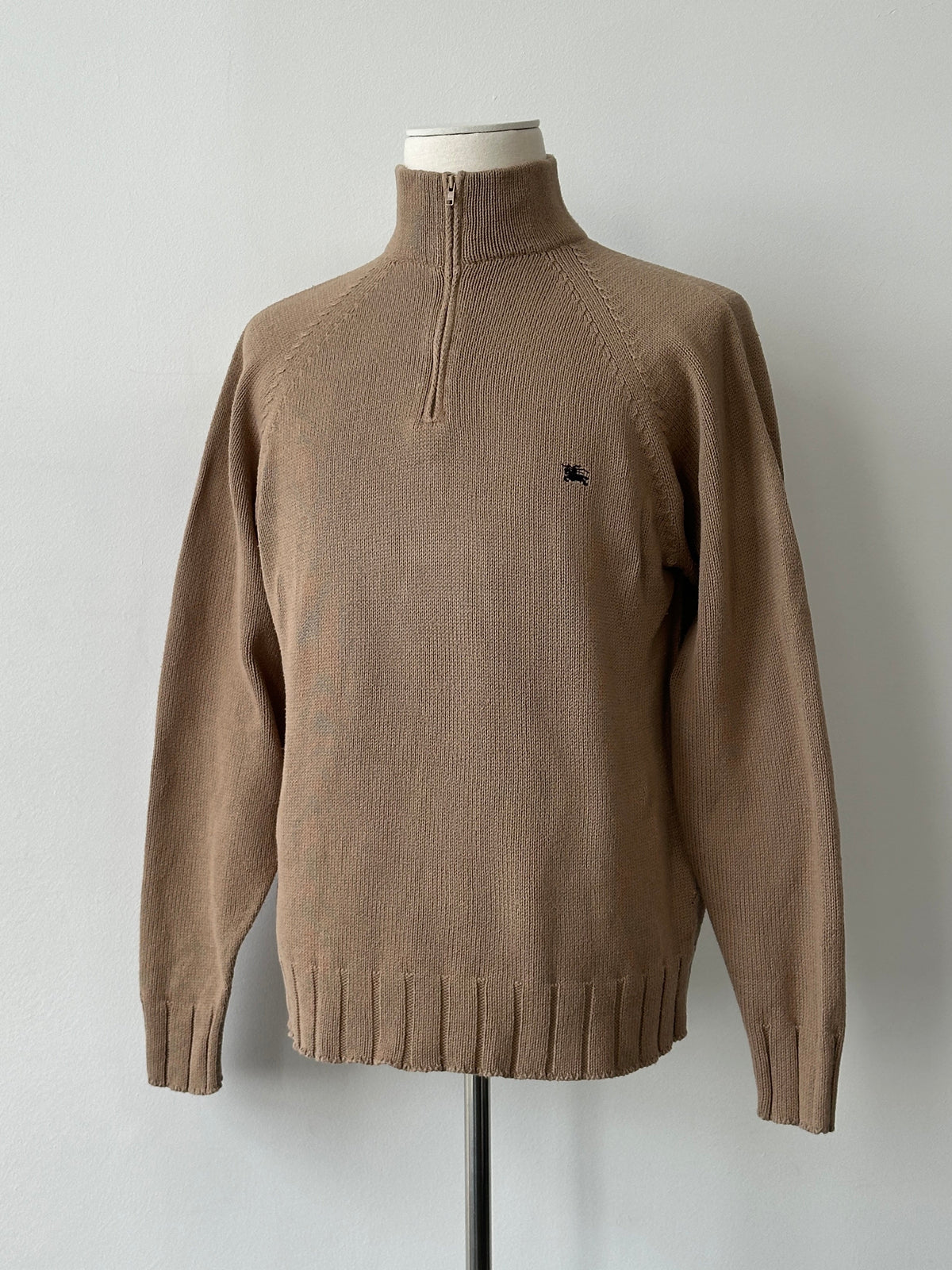 Burberry London 2000s Pure Cotton Quarter Zip Jumper - M