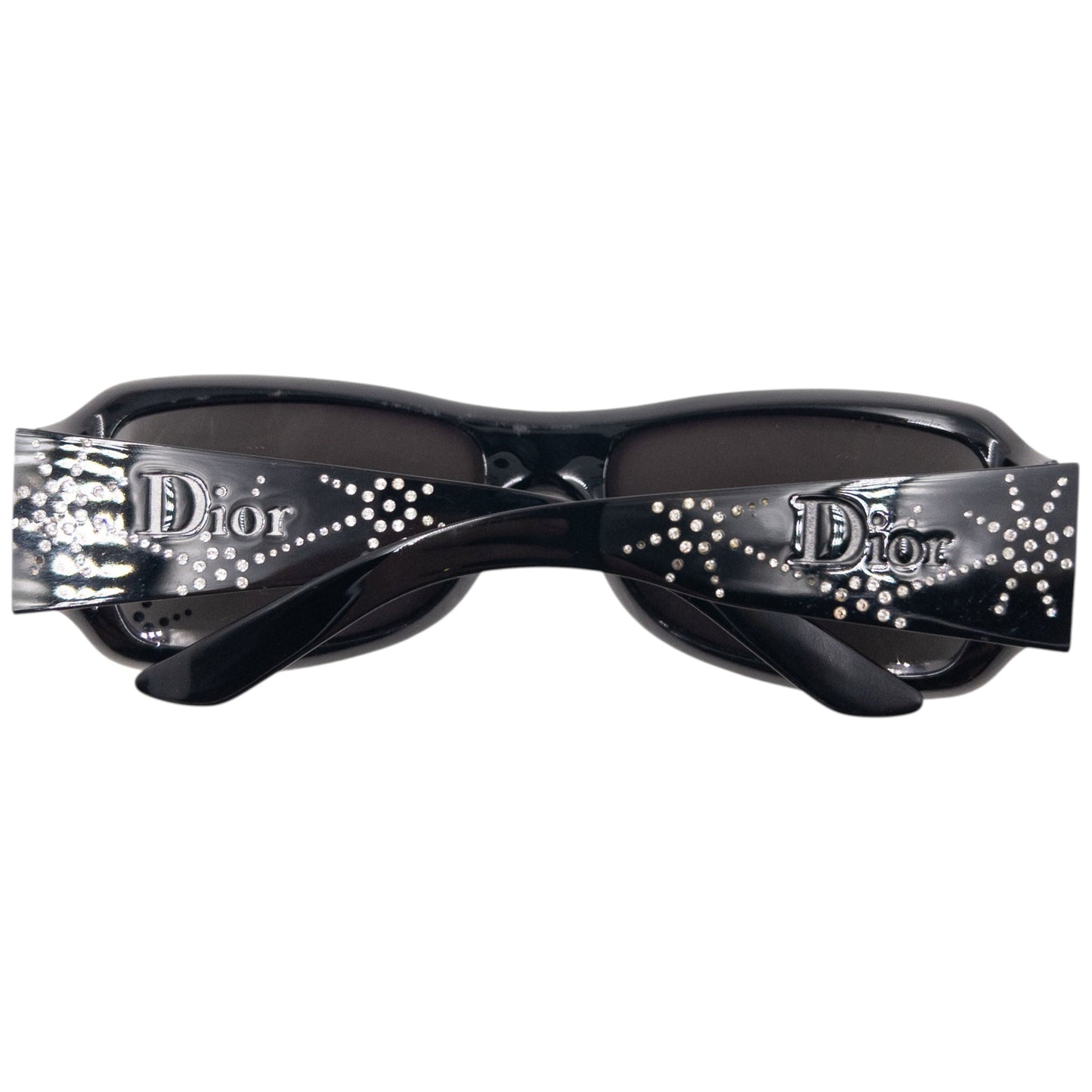 Vintage 2000s Dior Spidior 2 Diamonte Sunglasses | O/S, Black