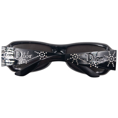 Vintage 2000s Dior Spidior 2 Diamonte Sunglasses | O/S, Black