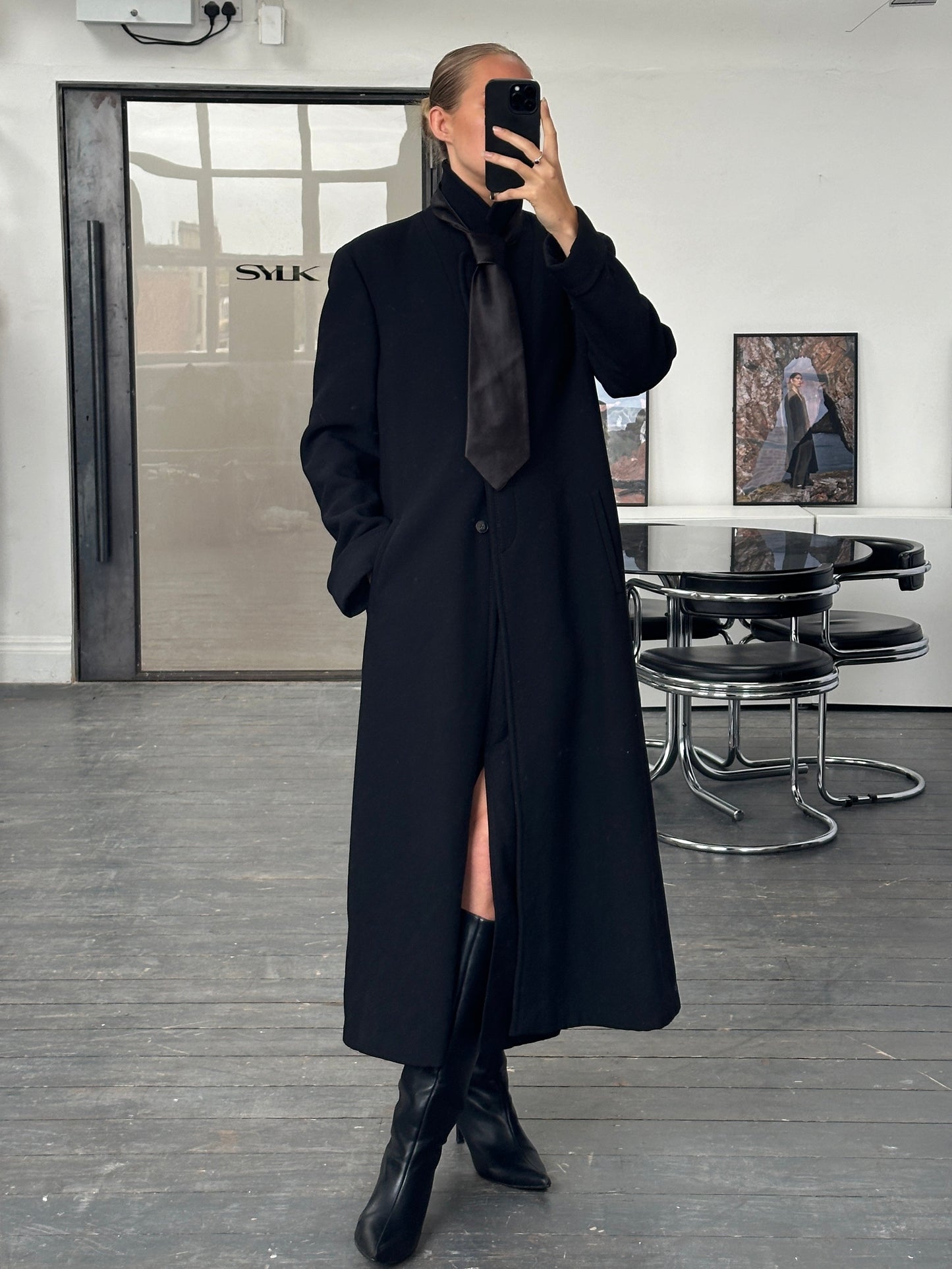 Giorgio Armani 1990s Pure Wool Floor Length Coat - M