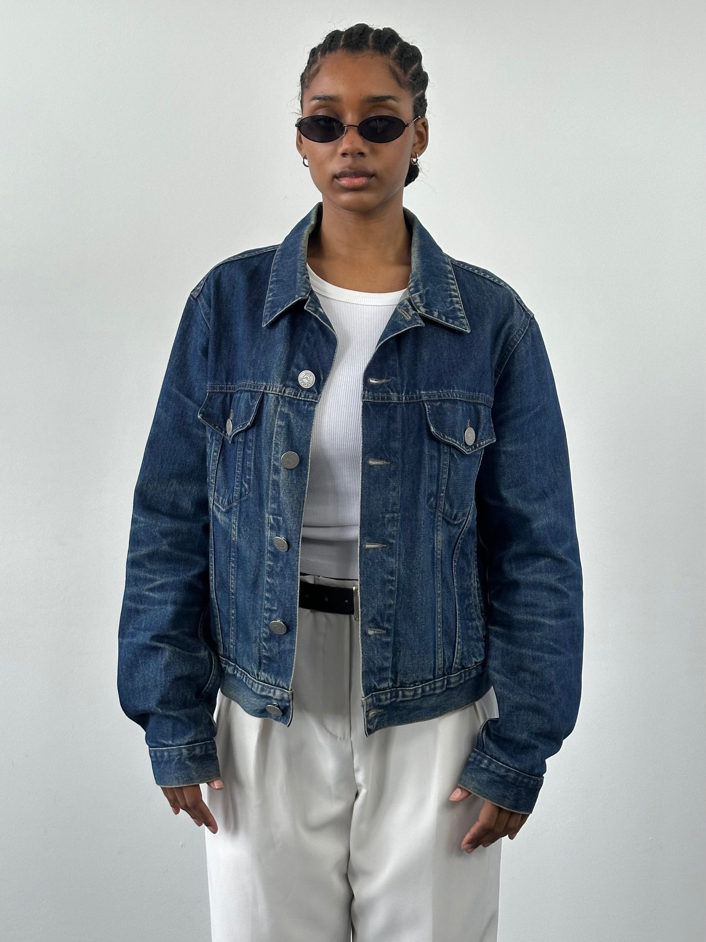 Armani Jeans 1900s Mid Wash Denim Jacket - M/L