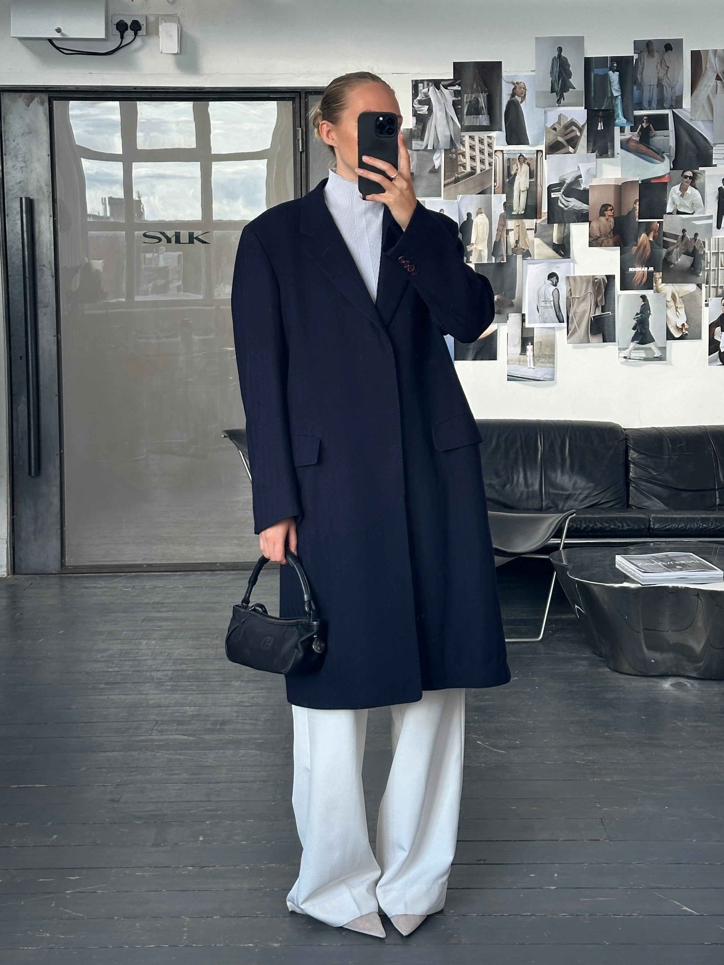 1980s〜90s Christian Dior Wool Coat Christian Dior 1990s Pure Wool Concealed Placket Coat - XL – Known